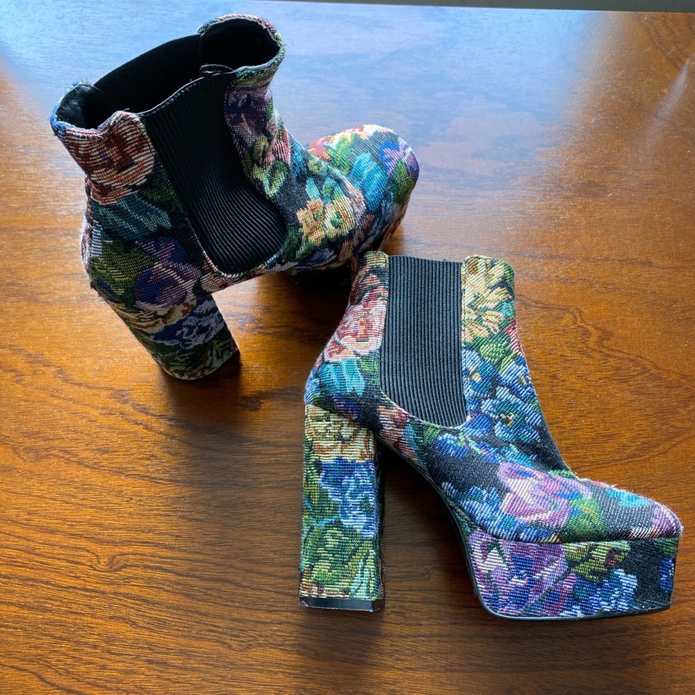 Floral Platform Boots